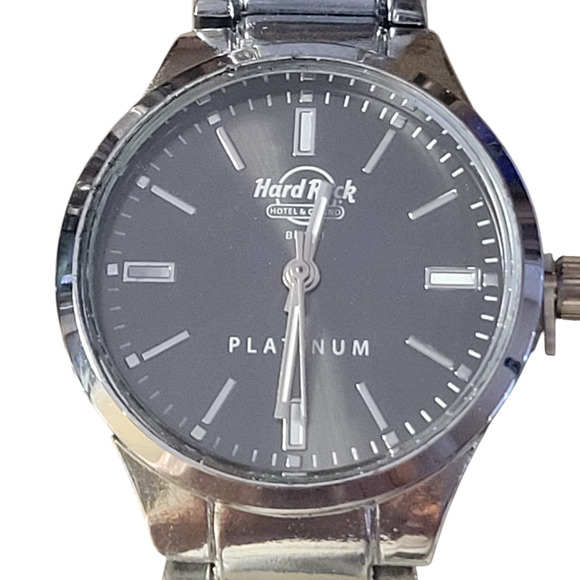 Hard Rock His and Hers Watches Biloxi Platinum New in Box Rare Silver Toned - Picture 3 of 11
